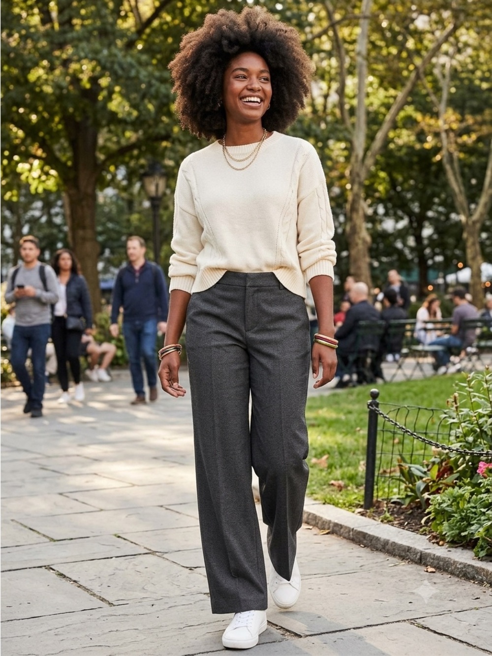 Merona Wide-Leg Trousers in Charcoal